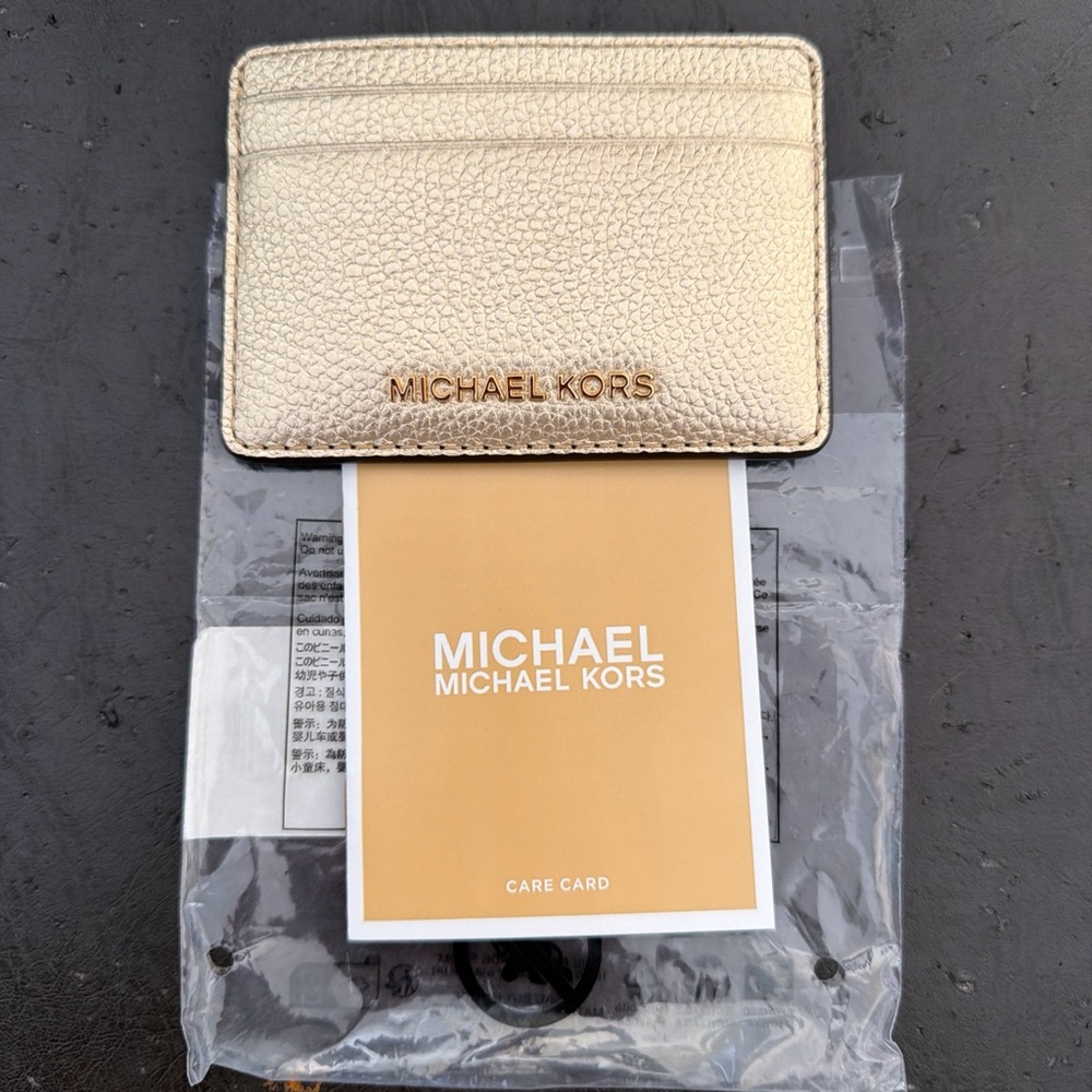 Michael Kors Metallic Gold Card Holder